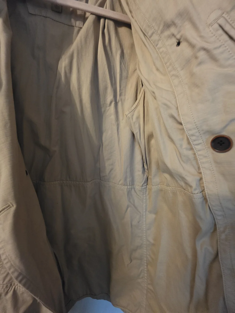 Banana Republic Tan Double-Breasted Trench Coat